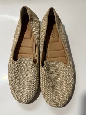 Me Too Woven Beige Women's Loafer Flats - Comfortable Everyday Slip-Ons
